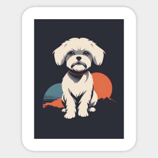 Maltese Dog 1 - Japanese Old Vintage Sticker